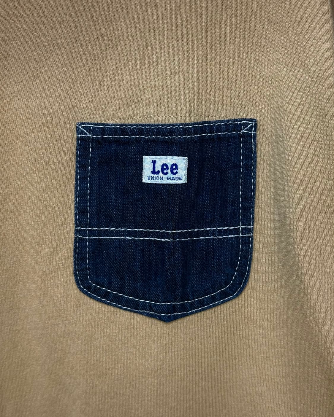 Lee 데님 포켓 반팔 티셔츠 베이지 아메카지 워크 M 95 리 상품이미지4