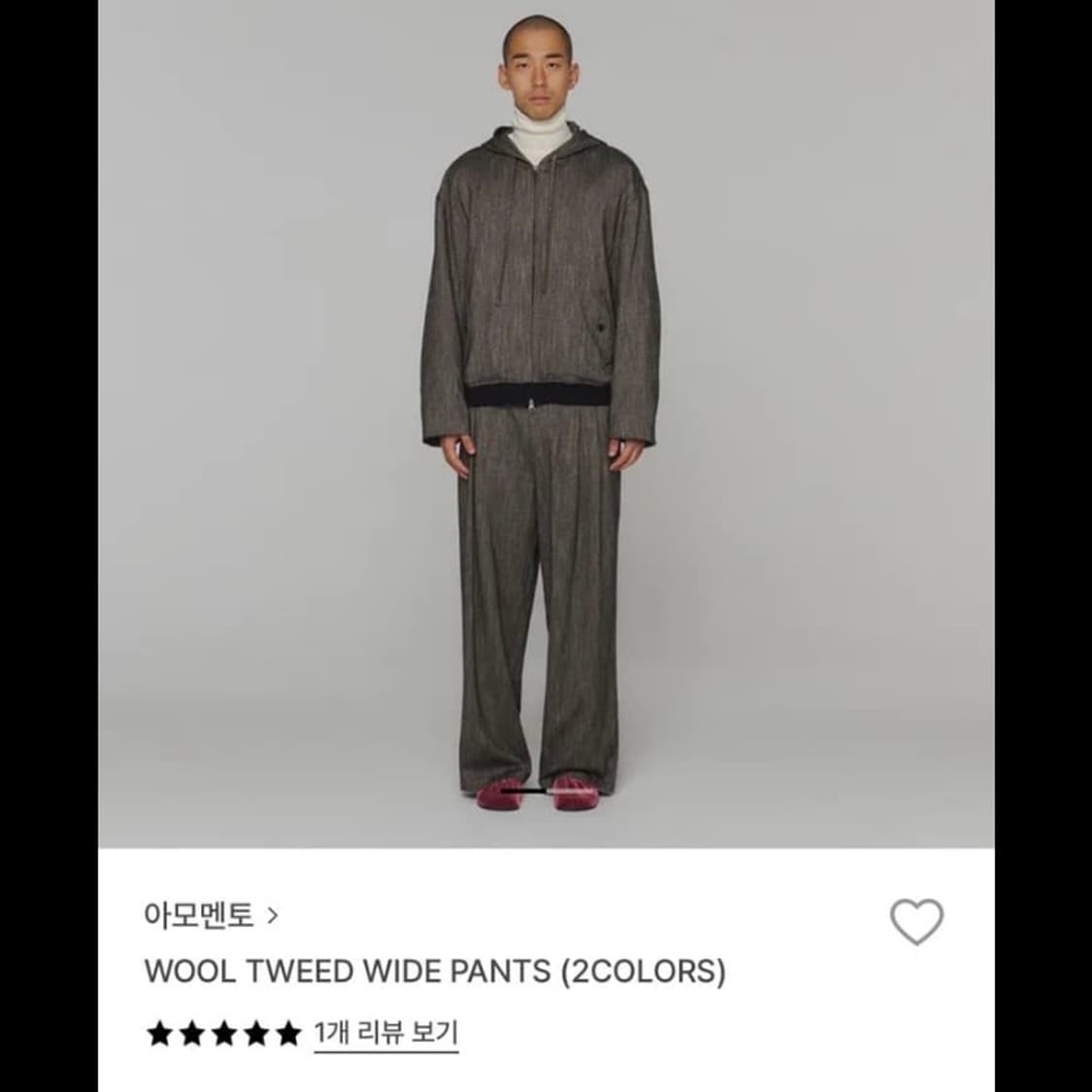 아모멘토 24fw 울 트위드 와이드 팬츠 상품이미지1