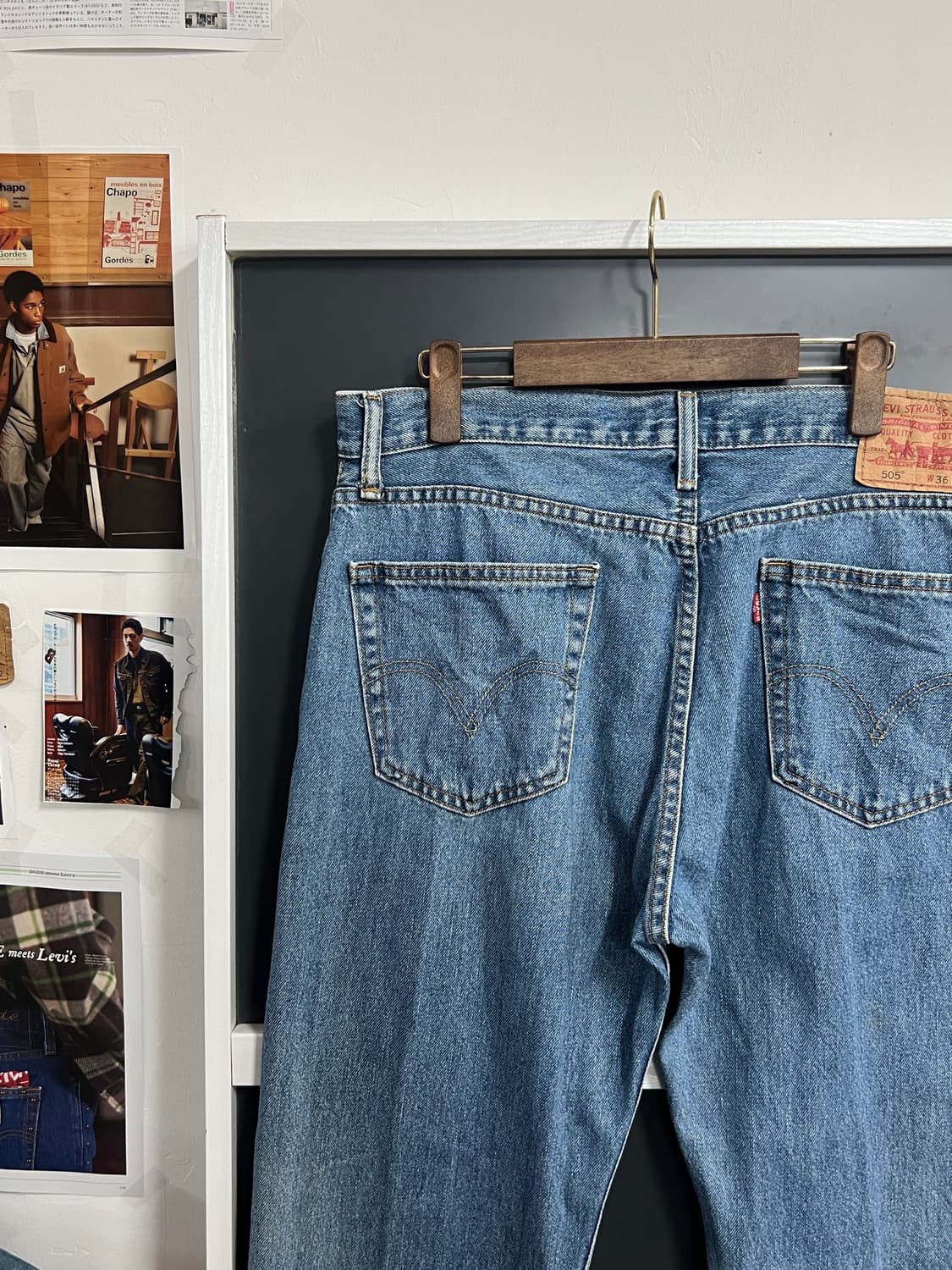 00s Levis 리바이스 505 스트레이트 핏 데님 팬츠 상품이미지2