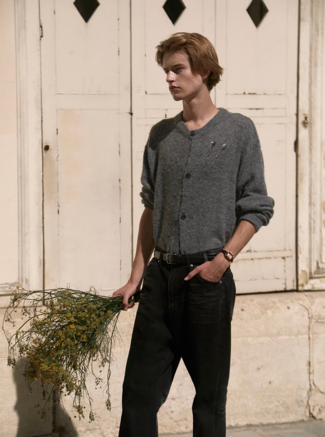 STU / 라운드넥 가디건 (라이트 그레이) / L 상품이미지4