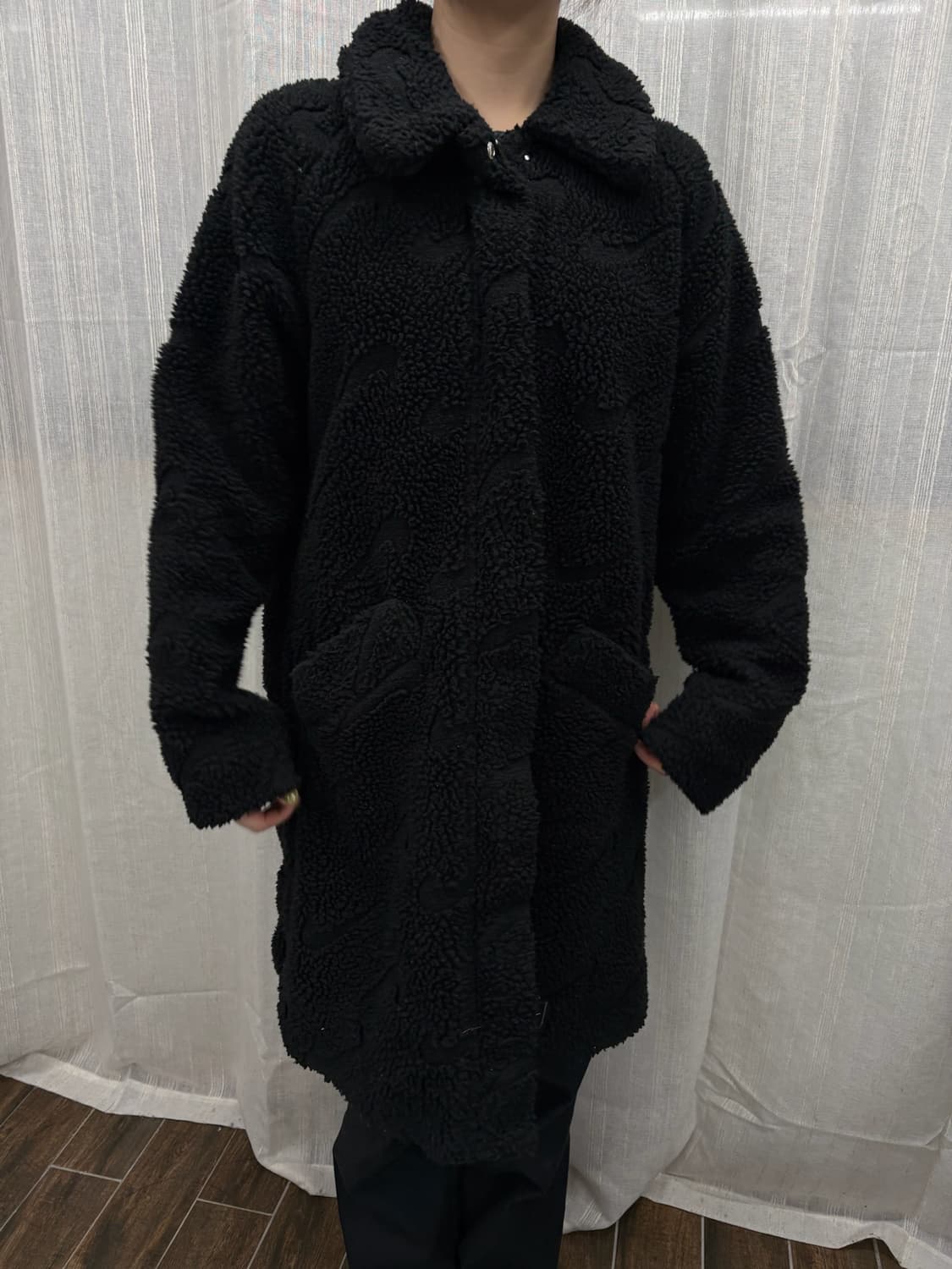 나이키 우먼스 스우시 쉐르파 후리스 롱 자켓 Size: 90사이즈  상품이미지1