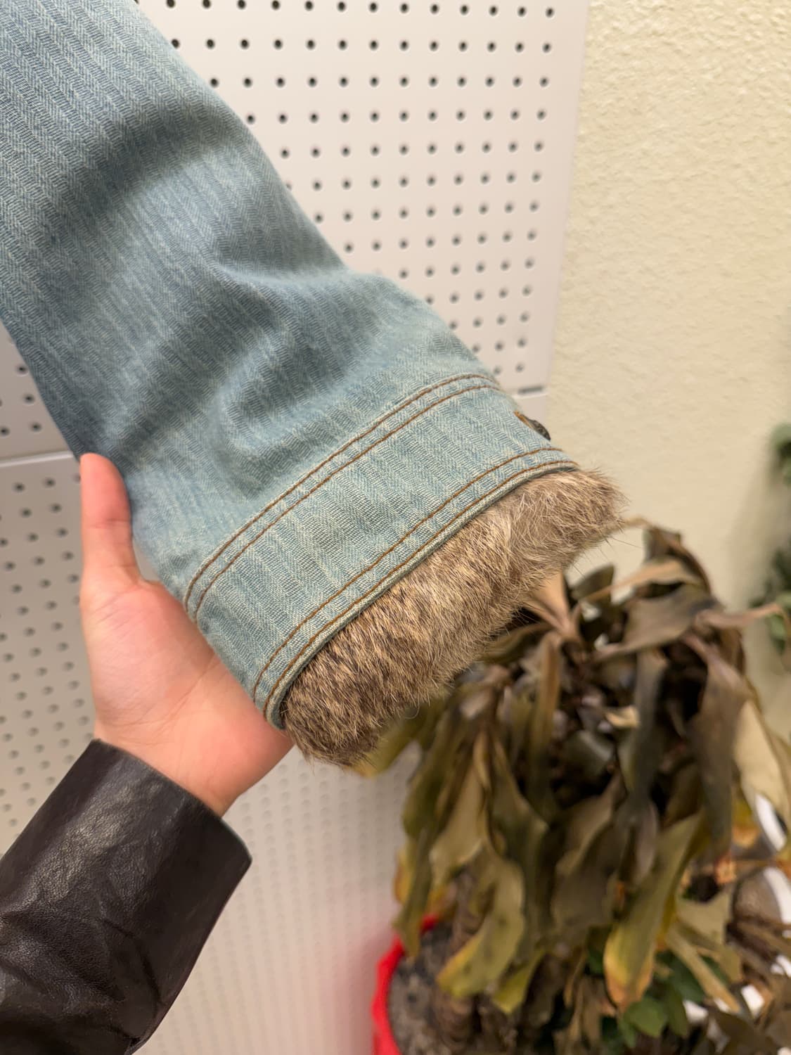 빈티지 y2k 토끼털 데님 자켓 U88 상품이미지4