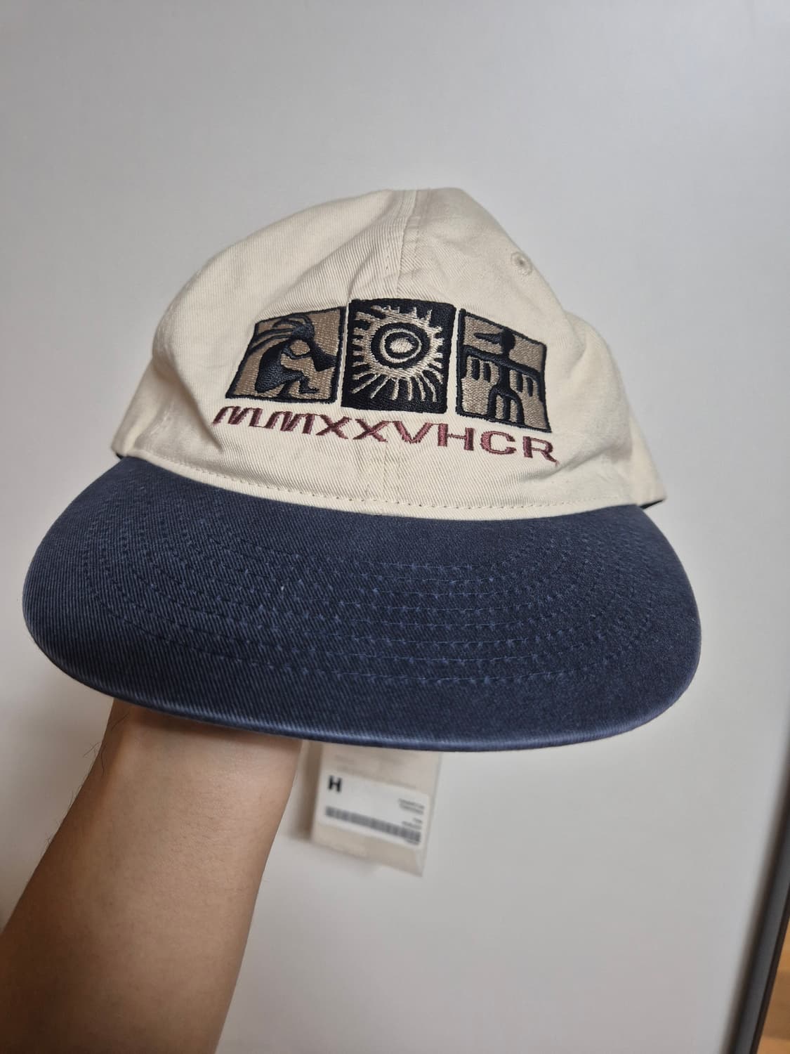 마스컴퍼니 해칭룸 캡 크림/네이비 새상품 상품이미지2