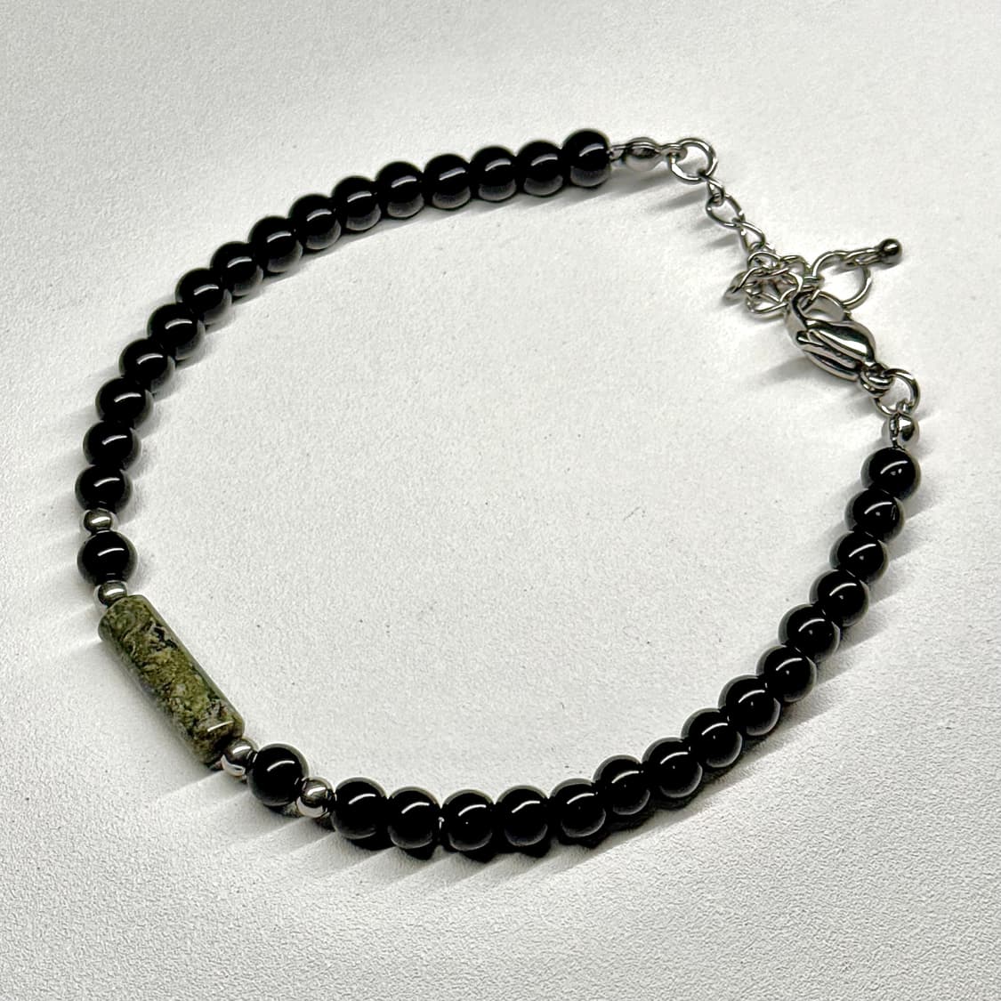 (핸드메이드) 천연석 오닉스 아더 드래곤 원석팔찌 상품이미지1