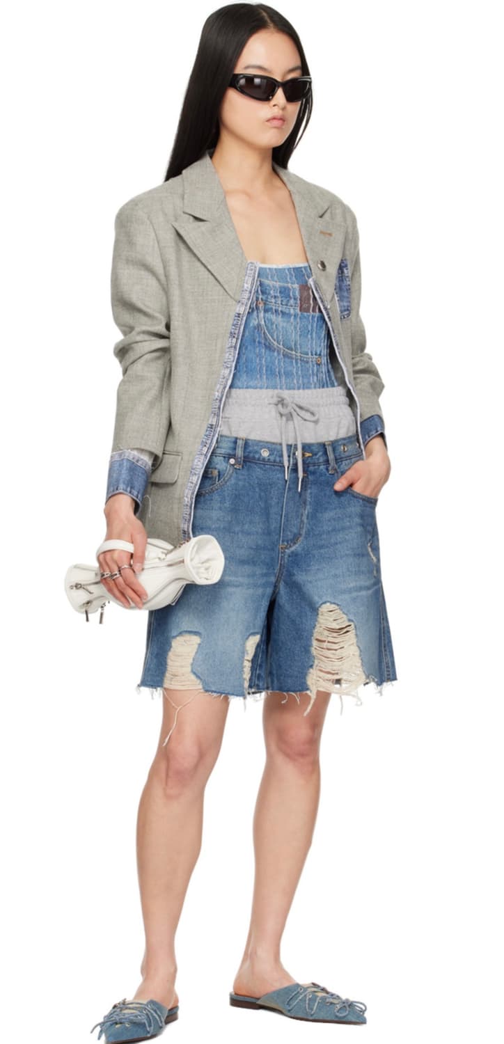 앤더슨벨 Denny Sweat Waist Damaged Shorts 상품이미지1