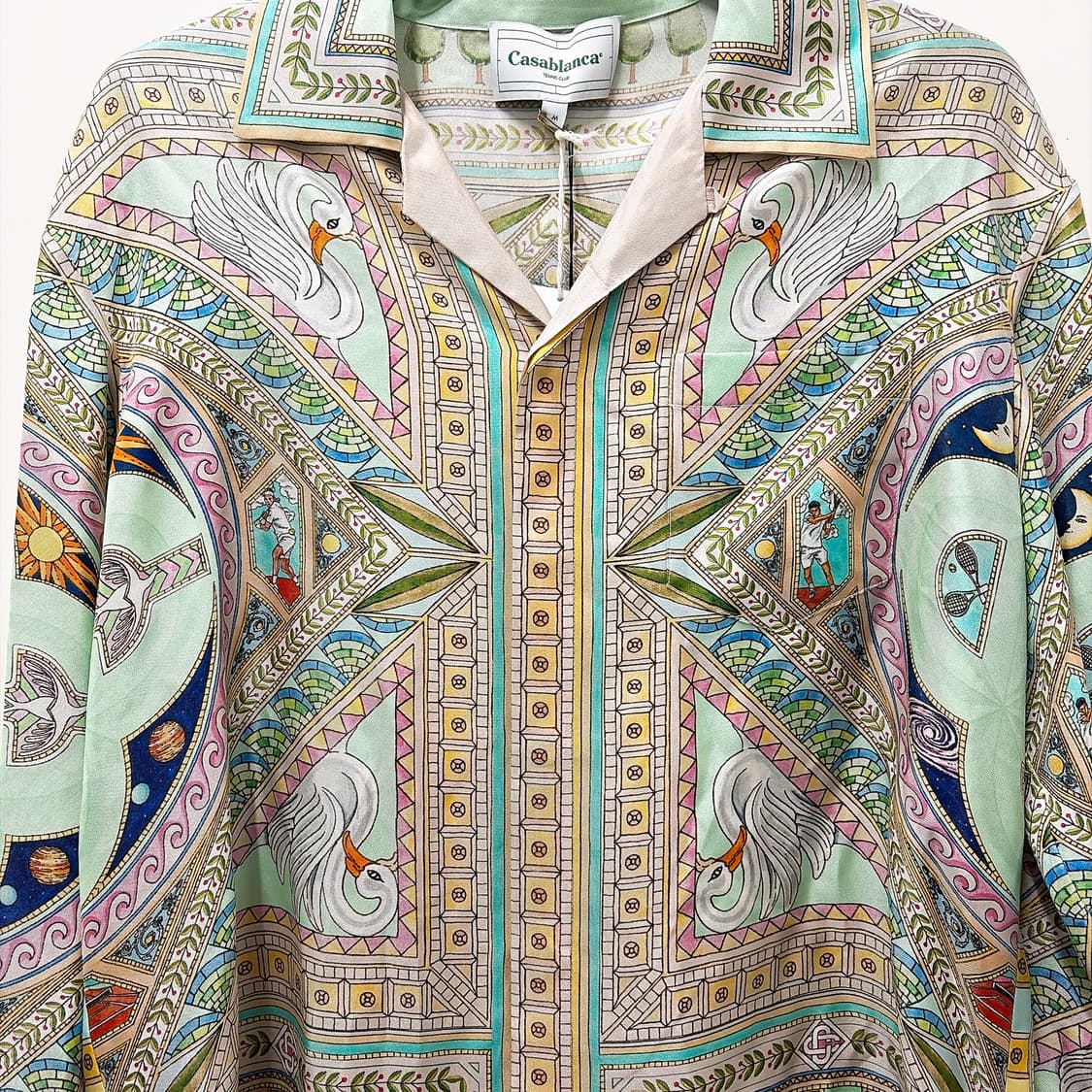 (정품/새상품) 카사블랑카 남성 멀티컬러 실크 트윌 셔츠 상품이미지2