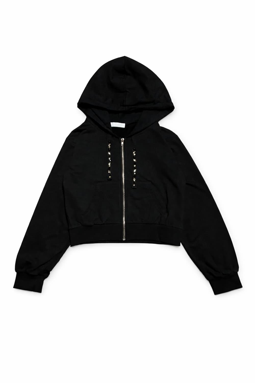 JPN 일본 빈티지 Y2K 갸루 세실맥비 블랙 큐빅 크롭 후드집업 M 상품이미지1