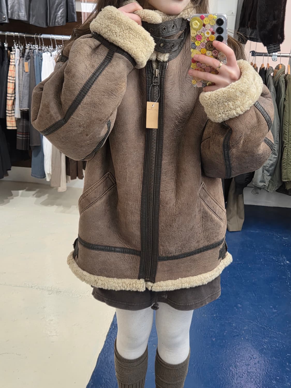 1990s B-3 양가죽 양털 무스탕 상품이미지3