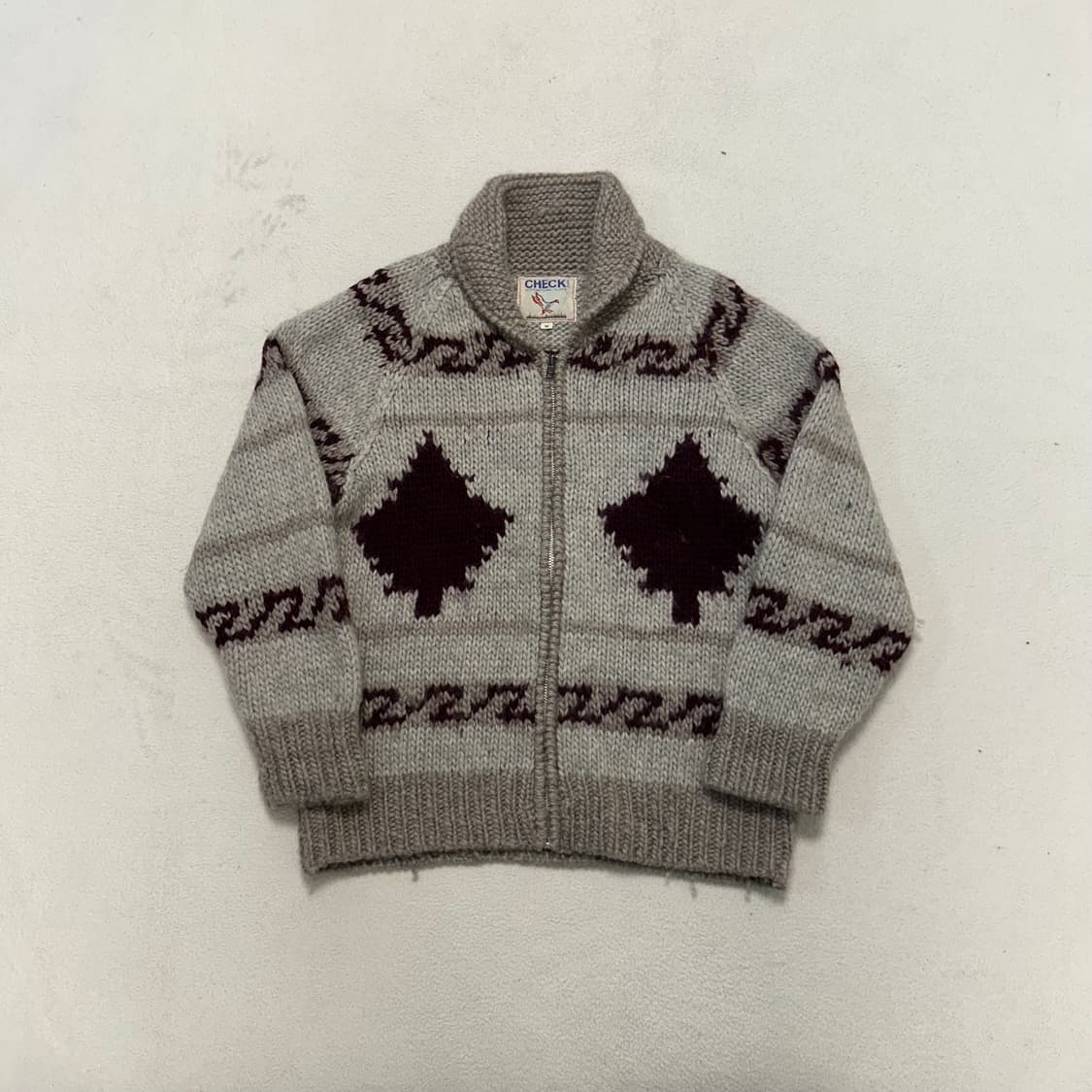 Vintage Beige Cowichan 상품이미지4