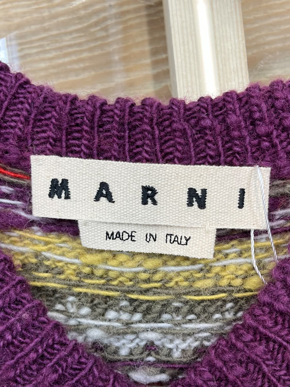 마르니 18AW 페어아일 컷오프 울 니트 베스트 상품이미지5