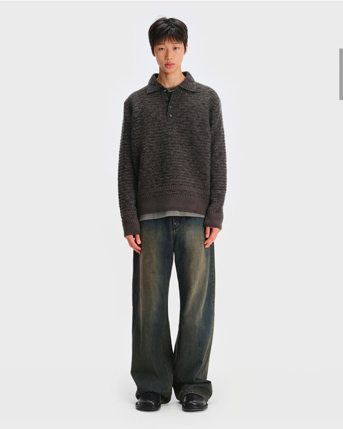 (05/105) 벨리에 그런지 폴로 스웨터 - 올리브 상품이미지2