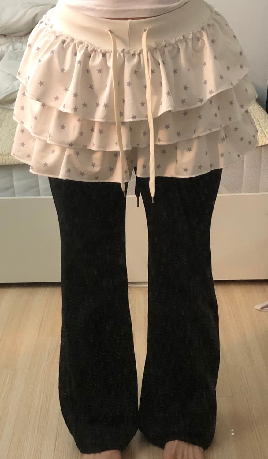 새상품 착샷 O 별 캉캉 미니 스커트 숏스 키치,러블리 상품이미지5