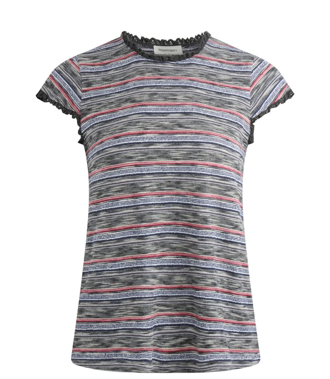 TAKEANAP Stripe lace edge top 코이세이오 깔 상품이미지3