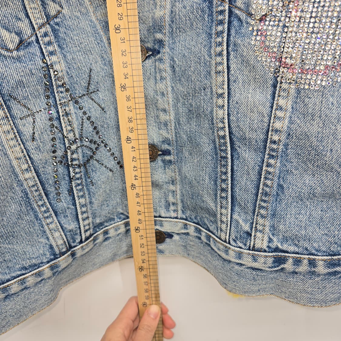 Y2K luxury mood 빈티지 스타일 데님 퍼 자켓 상품이미지9