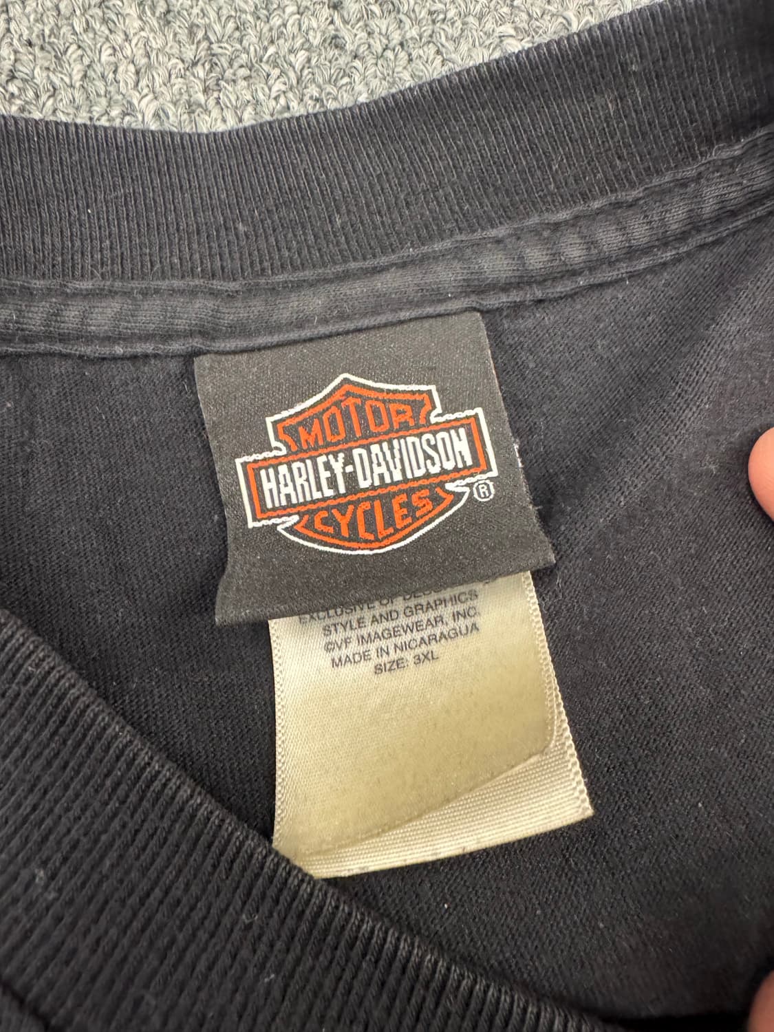 3XL)할리데이비슨 빈티지 프린팅 Bristol 반팔(핀홀) 상품이미지4