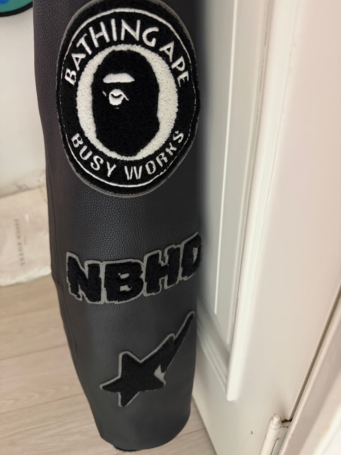 베이프 x 네이버후드 콜라보 스타디움자켓 상품이미지6