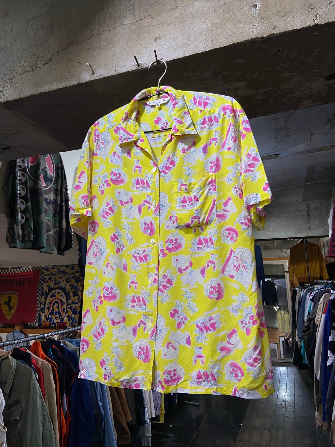 90s Christian Dior 크리스찬 디올 여성 하와이안 셔츠 상품이미지2