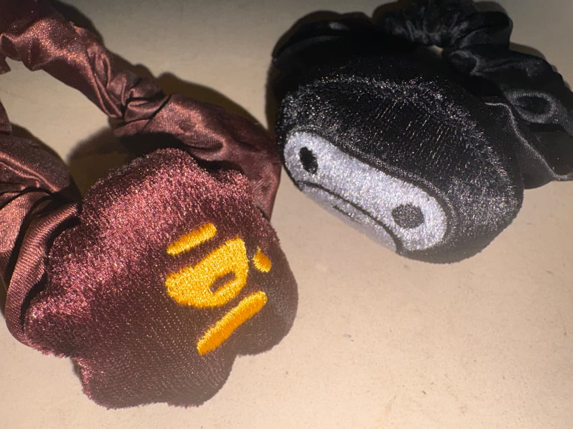 베이프 bape 베이비 마일로/빅사루 머리끈 스크런치 곱창밴드 상품이미지1