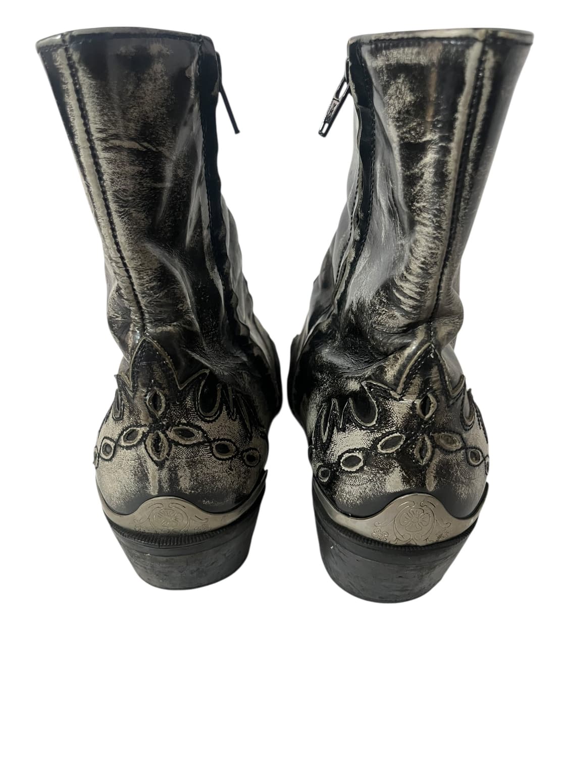 Vintage 실버 워싱 웨스턴 앵클부츠 240 상품이미지3