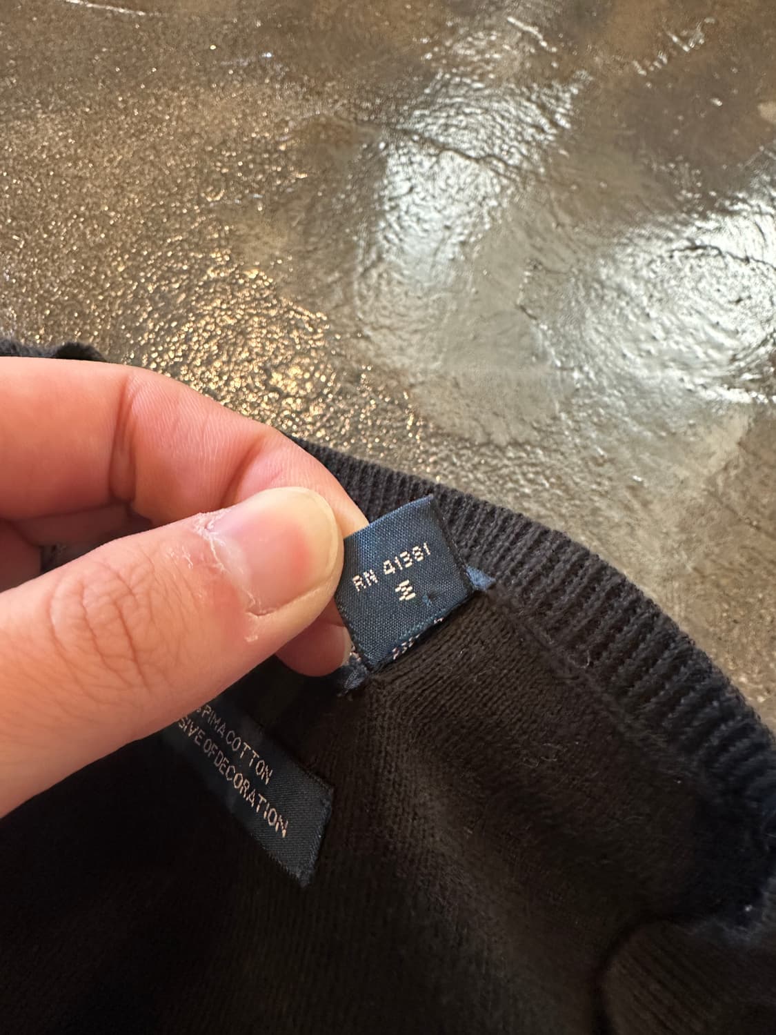 폴로 랄프로렌 블랙 브이넥 니트 XL 상품이미지4