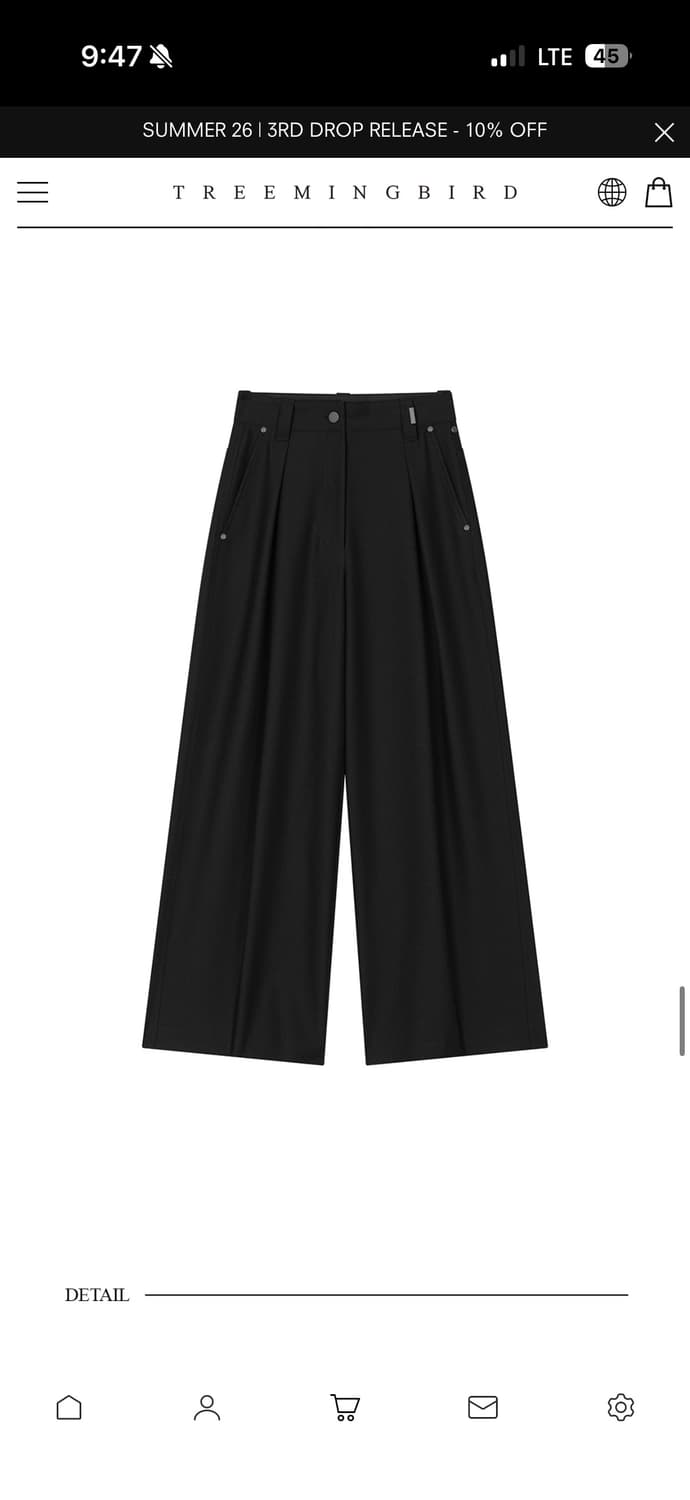 트리밍버드 Removable Snap Belt Pleated Pants  상품이미지4