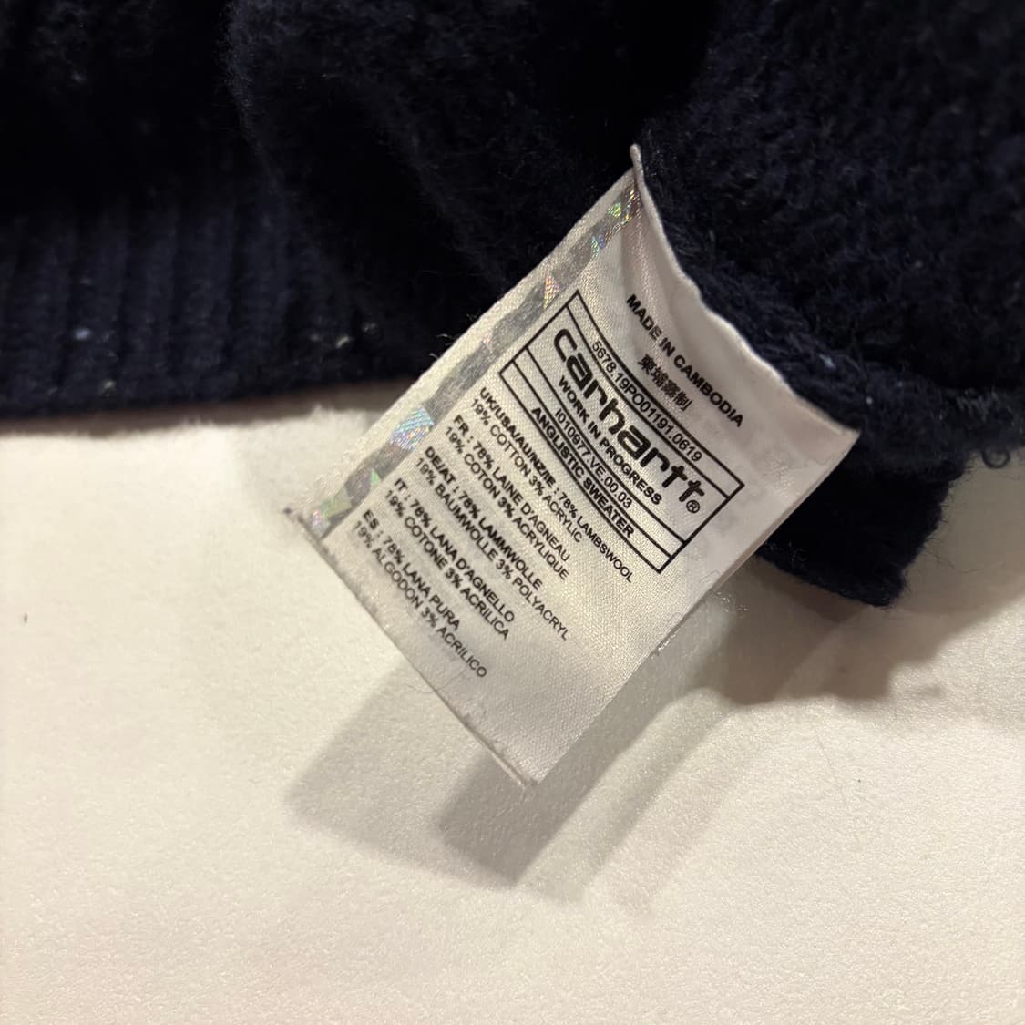 [L] 칼하트 WIP 앙글리스틱 네이비 스웨터 니트 C967 상품이미지7