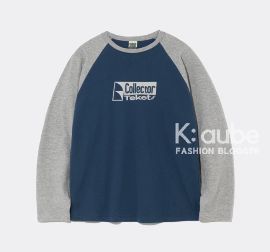 Teket stamp raglan L/S tee blue (차정원 착용) 상품이미지3