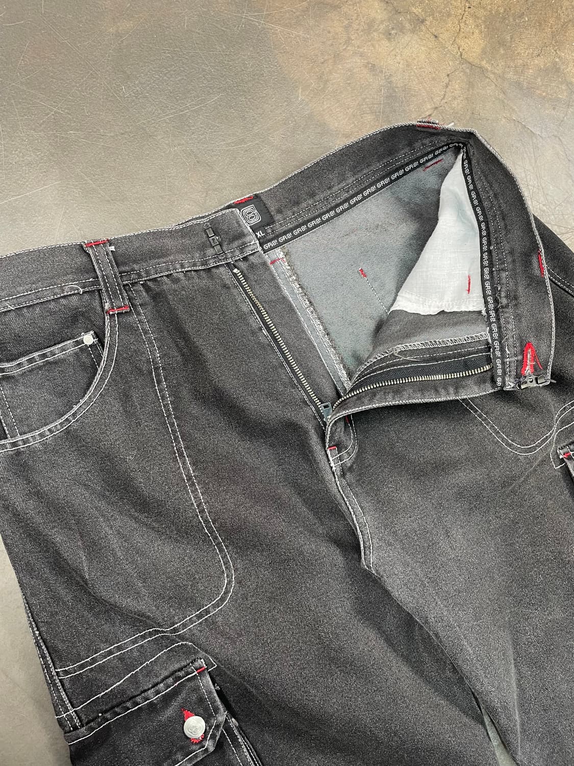 재팬 빈티지 와이드 데님 카고팬츠 상품이미지3