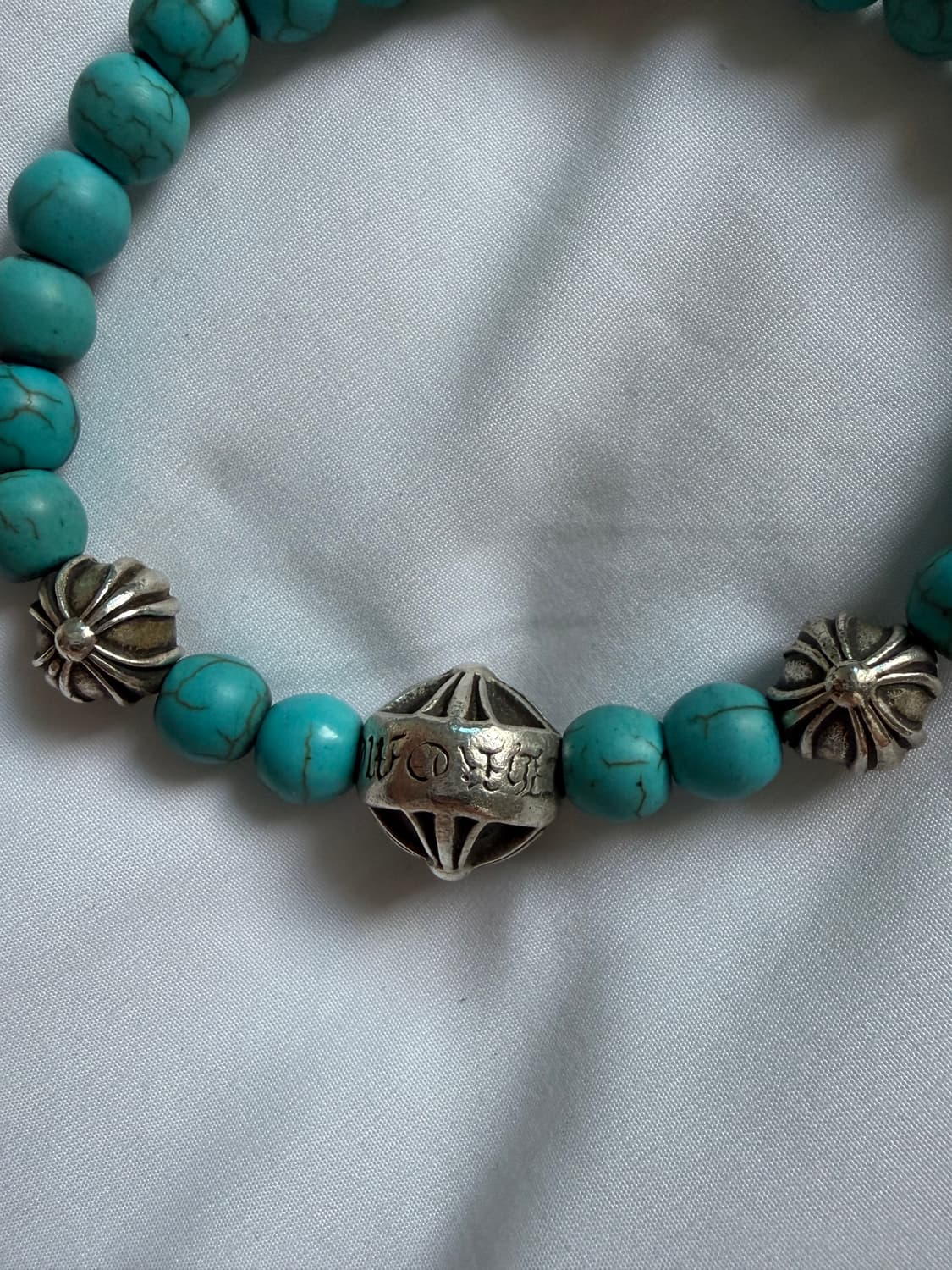 크롬하츠 8mm 4볼 비즈 팔찌 터키석 상품이미지8