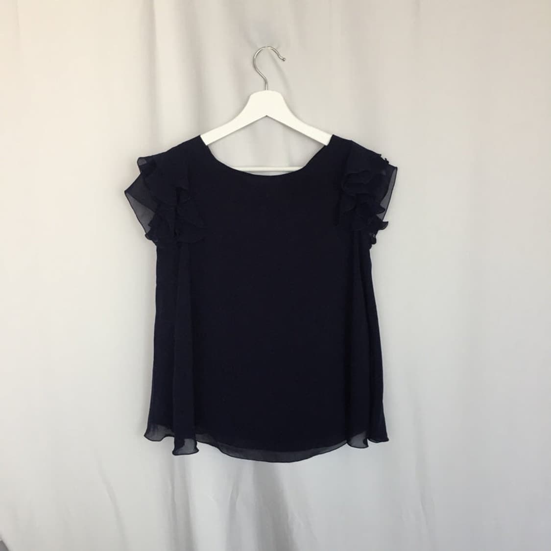 700. indigo flutter blouse 상품이미지8