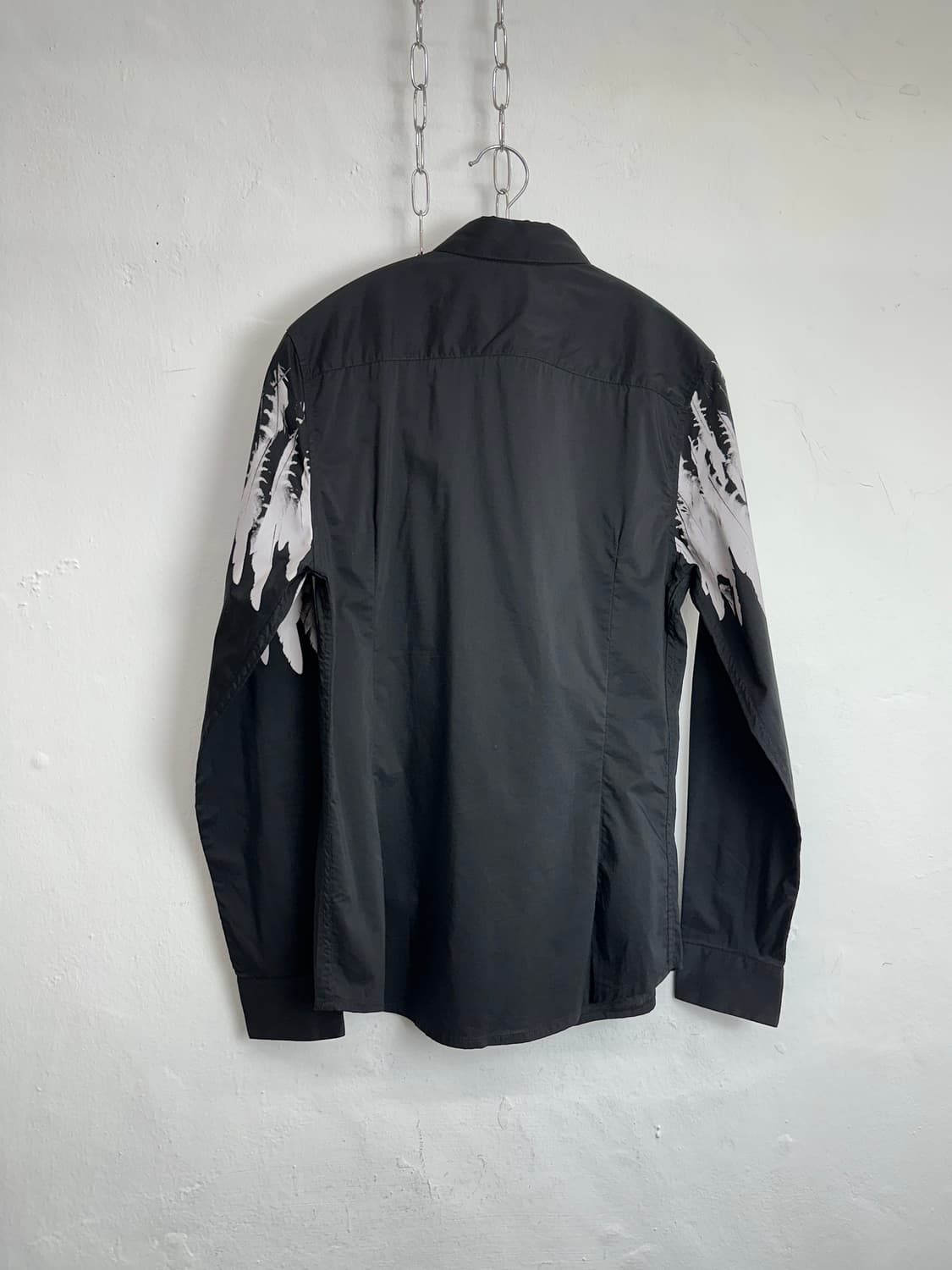 Black Skull & Wing Graphic Rhinestone Sh 상품이미지7
