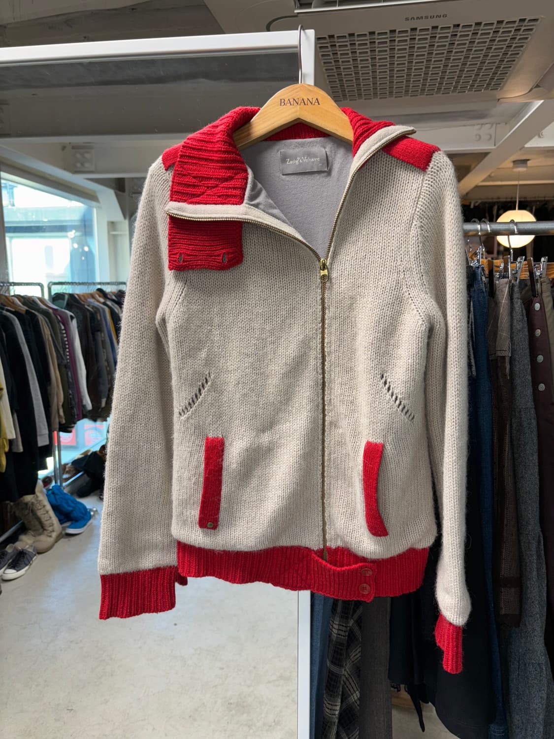 쟈딕앤볼테르 알파카 니트 자켓 상품이미지5