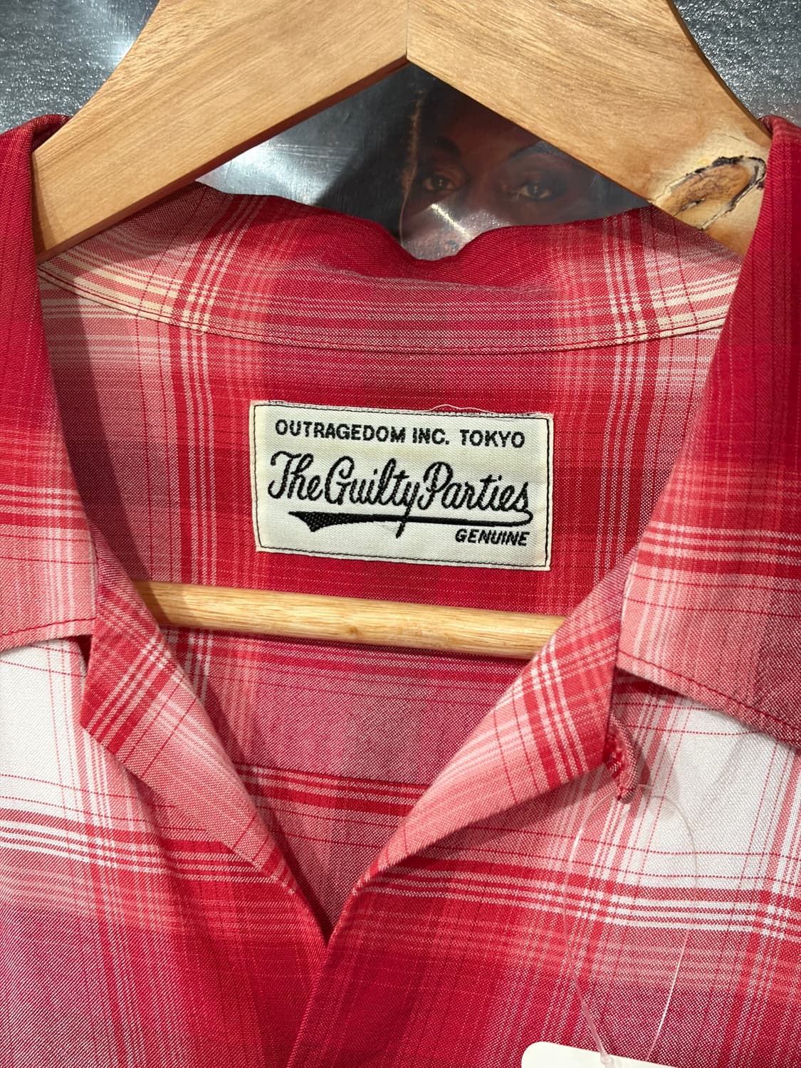 Wacko maria 와코마리아 옴브레 레이온 체크 셔츠 L 상품이미지4