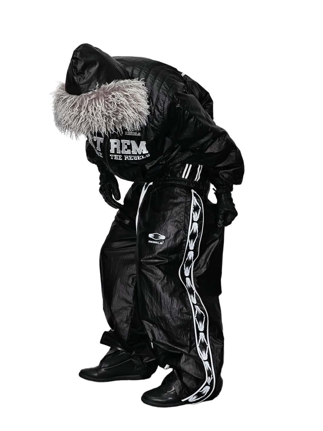 Void Stripe Nylon Wide Pants 상품이미지4