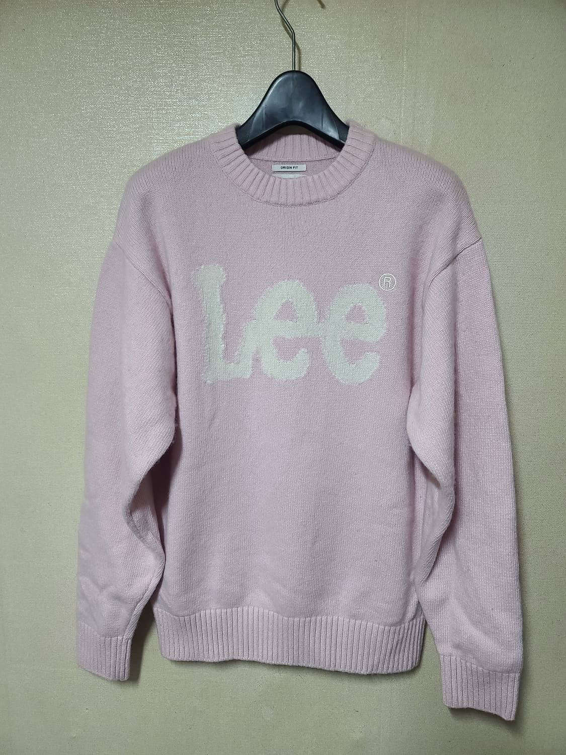 Lee 빅트위치 로고 핑크 니트 상품이미지1