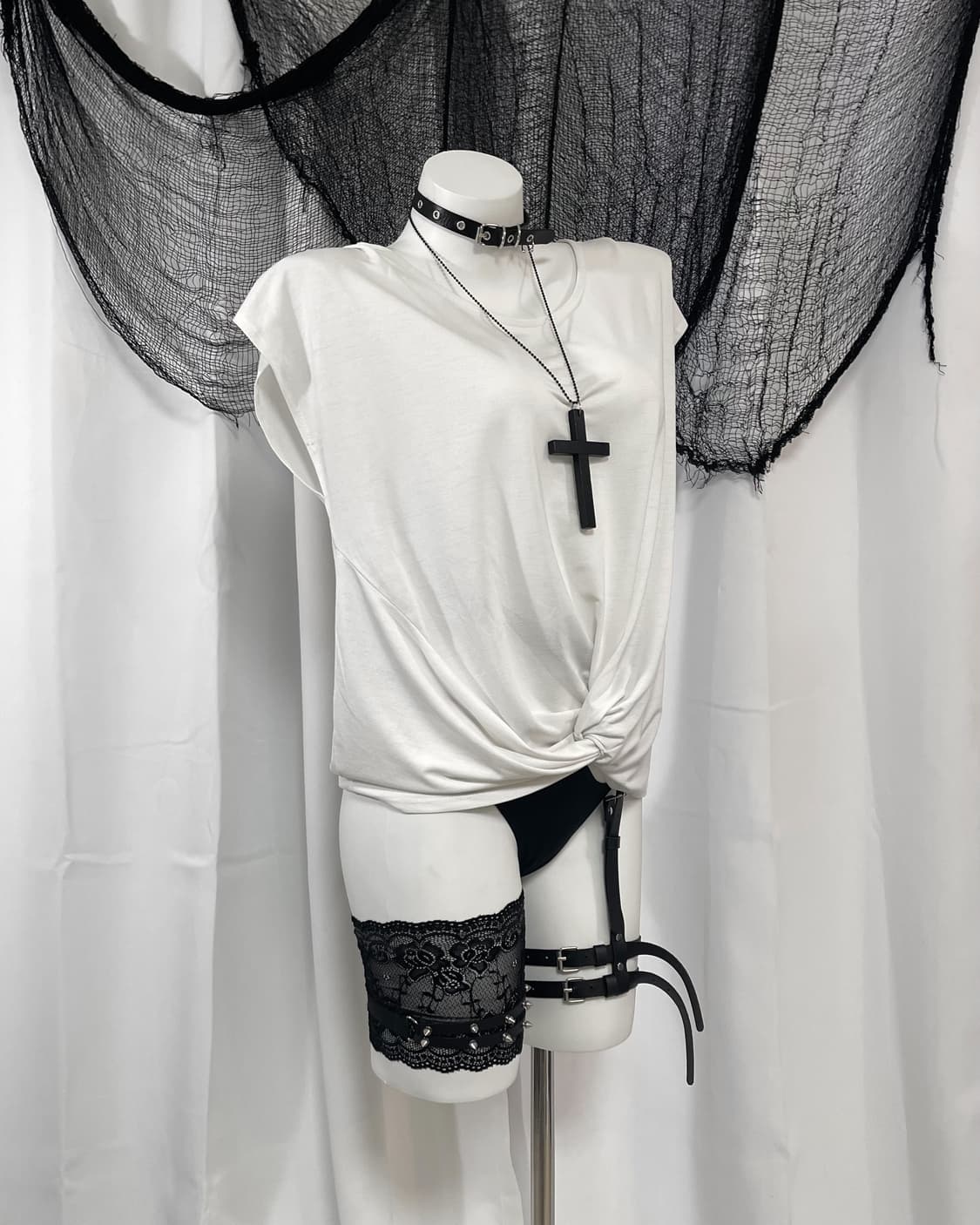 white detail t-shirt 상품이미지3