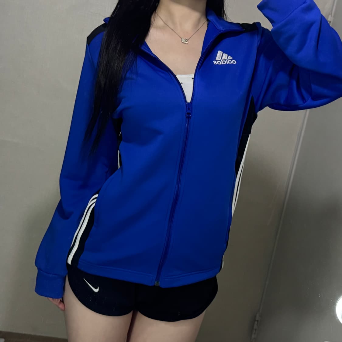 아디다스 삼선 로고 블루 져지 💙 상품이미지2