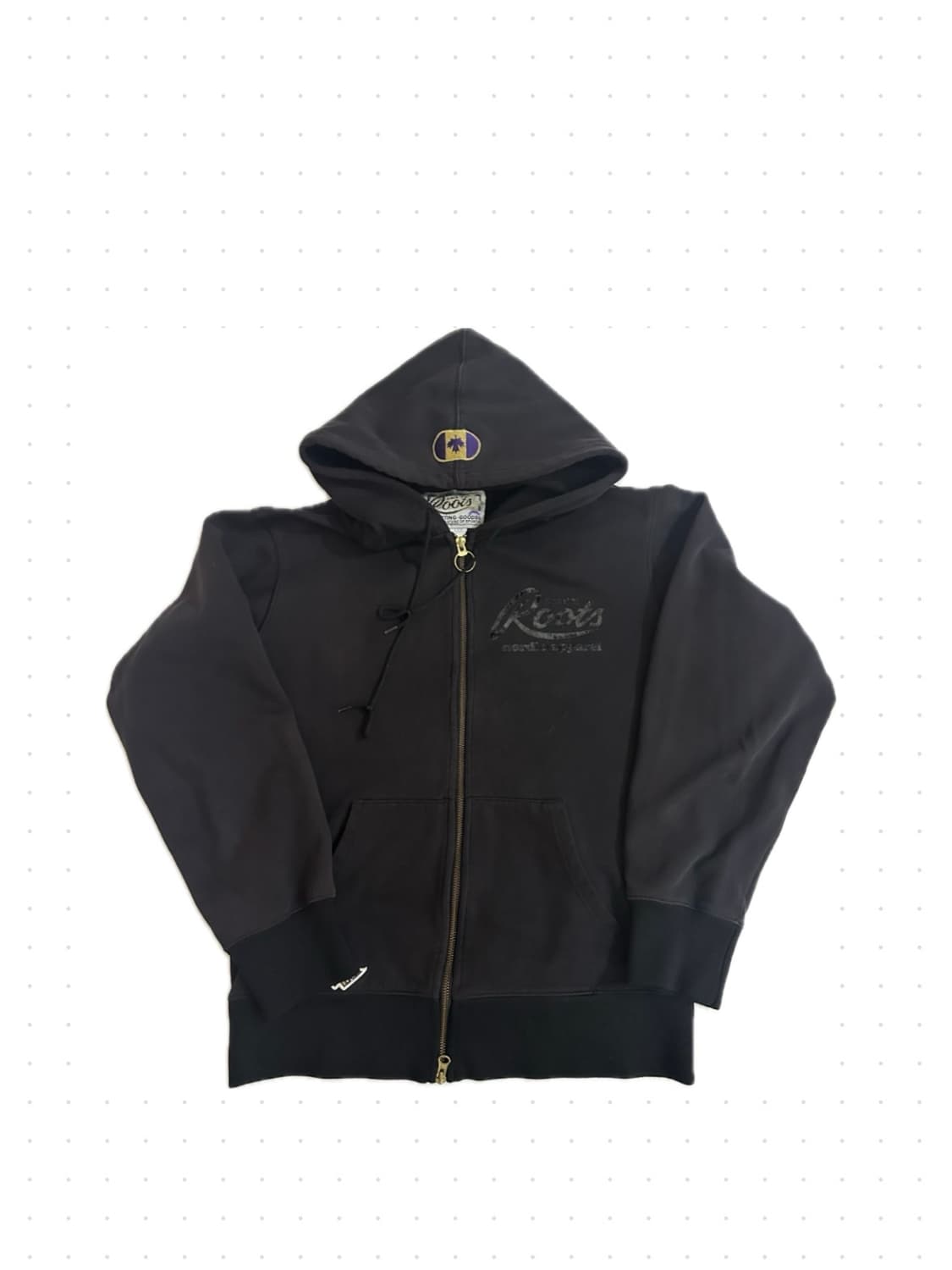 Roots 블랙 후드 집업 상품이미지4