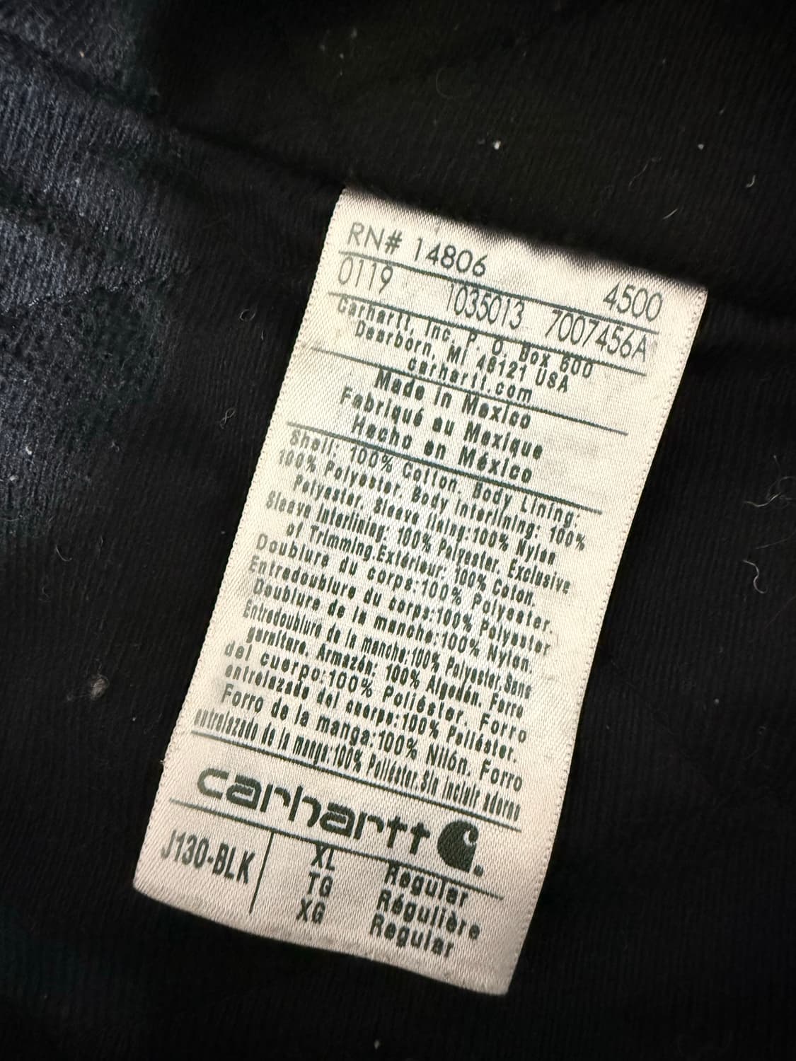 칼하트 J130 블랙 상품이미지9