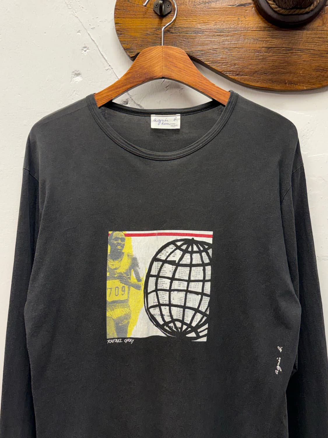 agnès b. Homme Rafael Gray Long Sleeve T 상품이미지2
