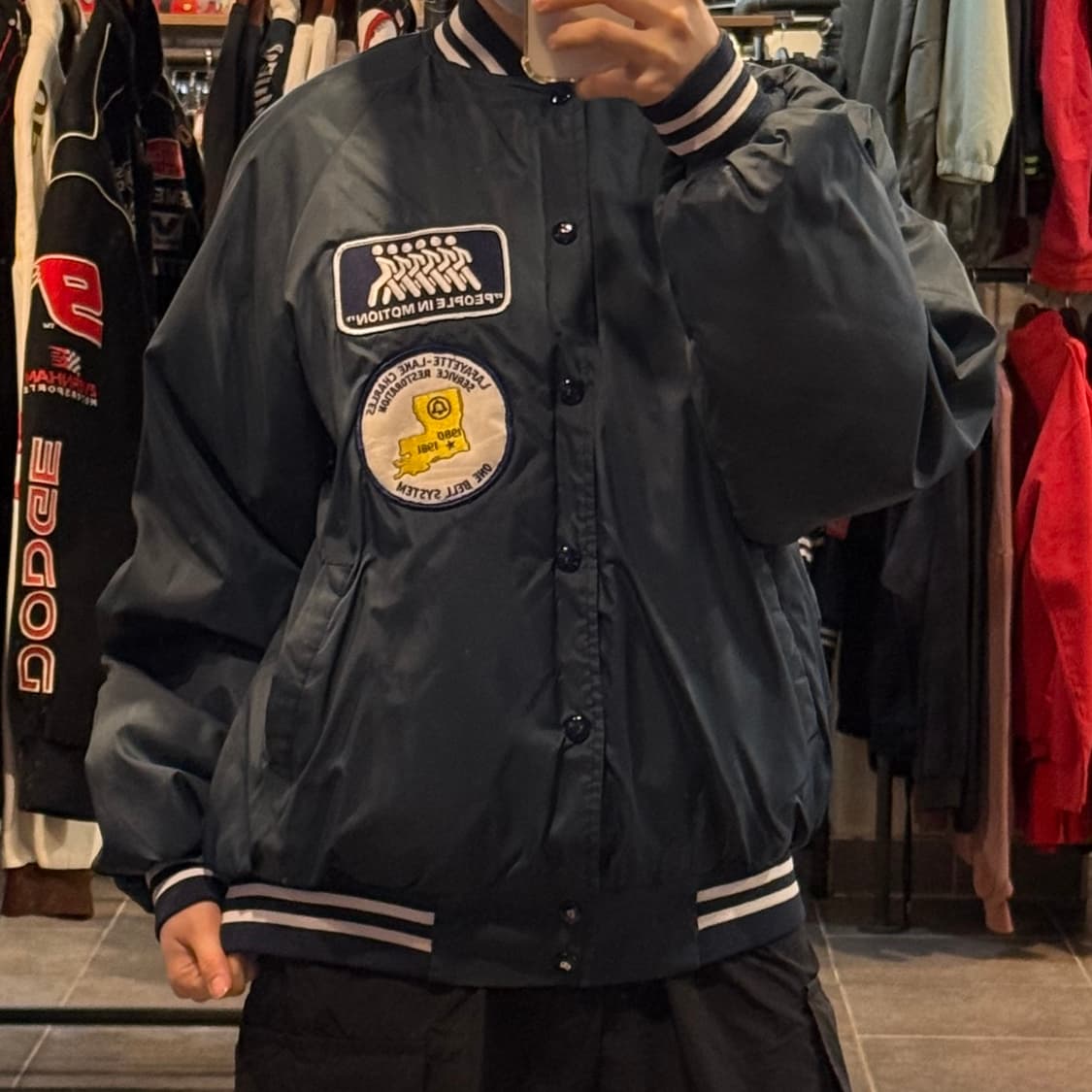 [NO.9] VTG 새틴 바시티 자켓 상품이미지1