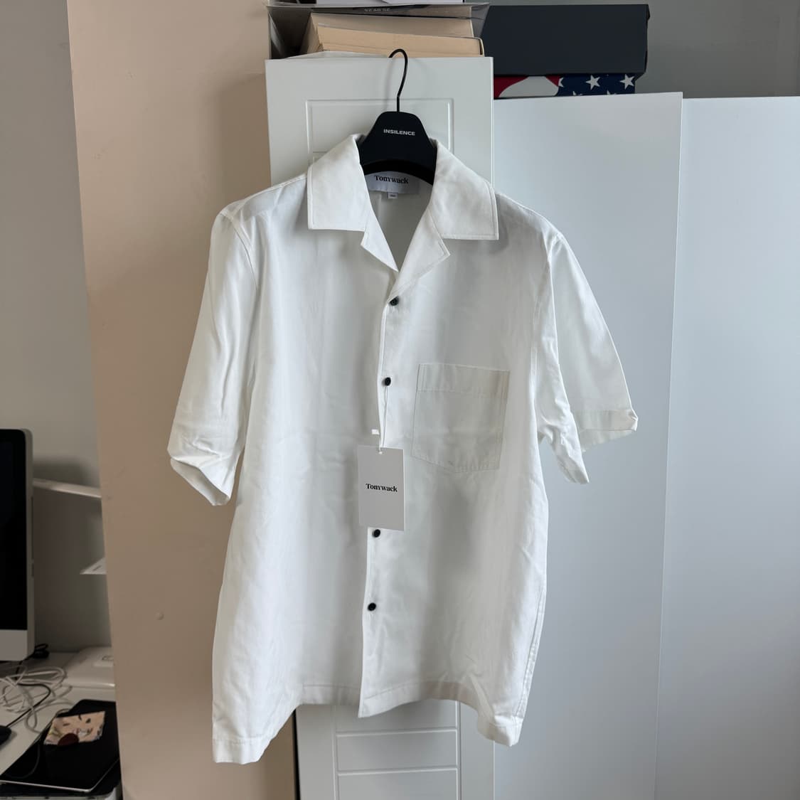 [새상품] 토니웩 반팔 셔츠 화이트 L 하프 슬리브 셔츠 상품이미지1