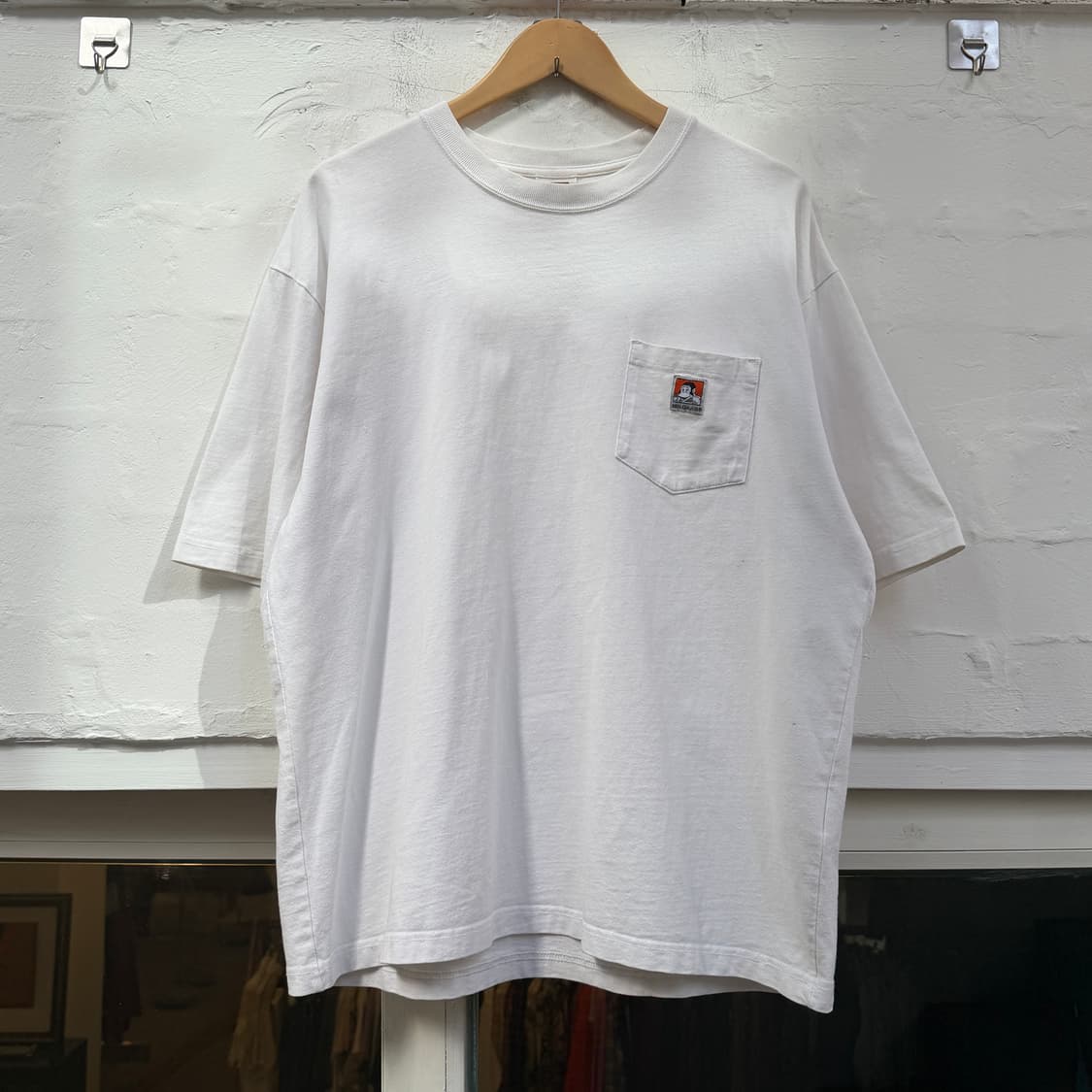 Ben Davis 벤 데이비스 화이트 포켓 반팔티 XL 상품이미지1