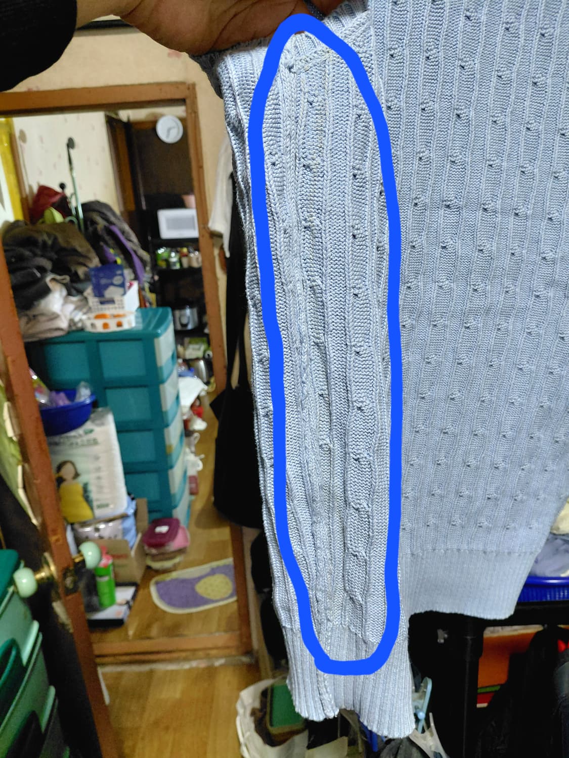 [폴로 랄프로렌]면 케이블 브이넥 니트 베스트(조끼)100사이즈 상품이미지9