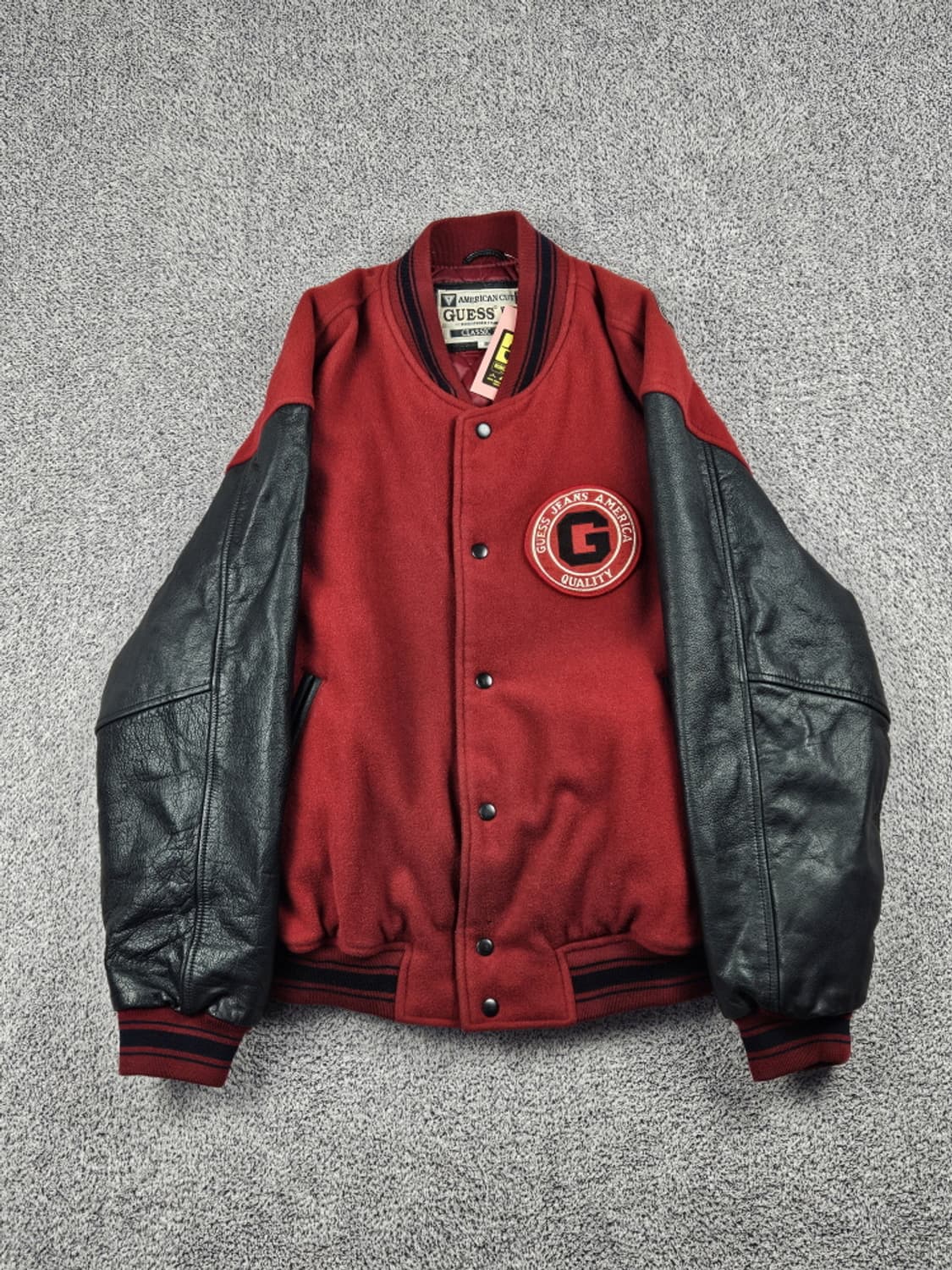 90's 게스 1955 투어링 배색 바시티 자켓 (100) / 10170 상품이미지3