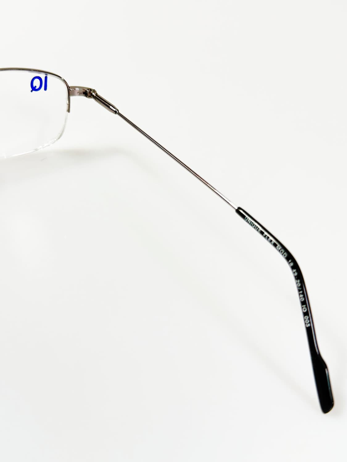 UNIQUE 다크실버 메탈 반무테 스퀘어 빈티지 안경 상품이미지6