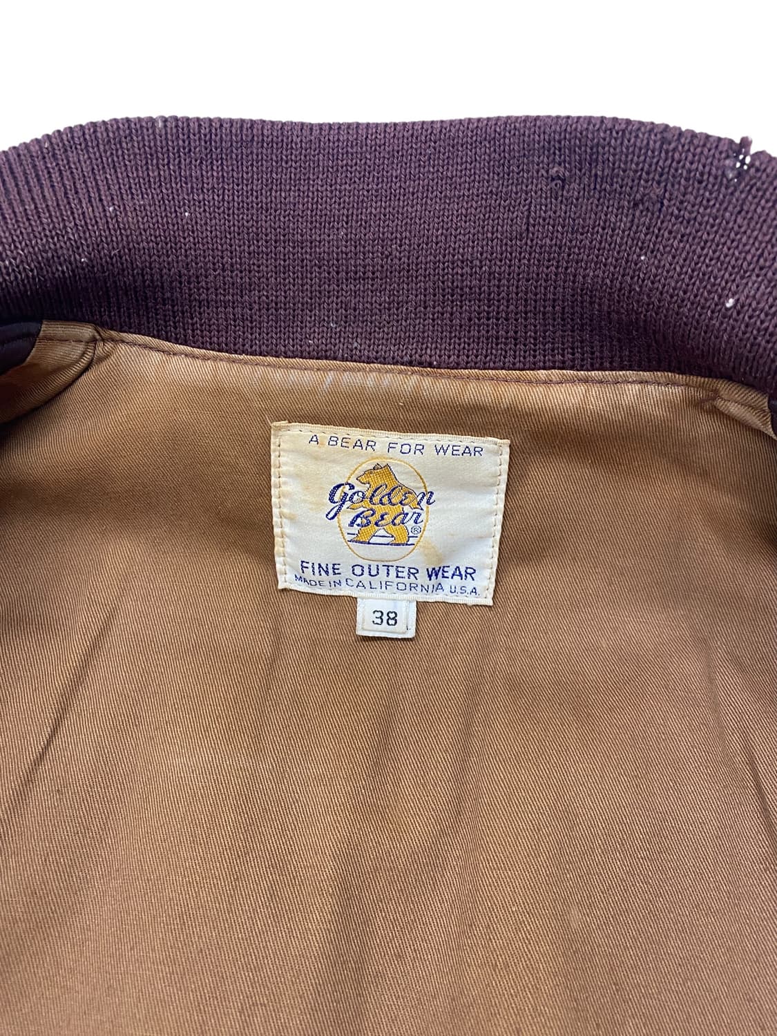 80‘s 골든베어 레더 Ma-1 봄버 자켓 상품이미지10