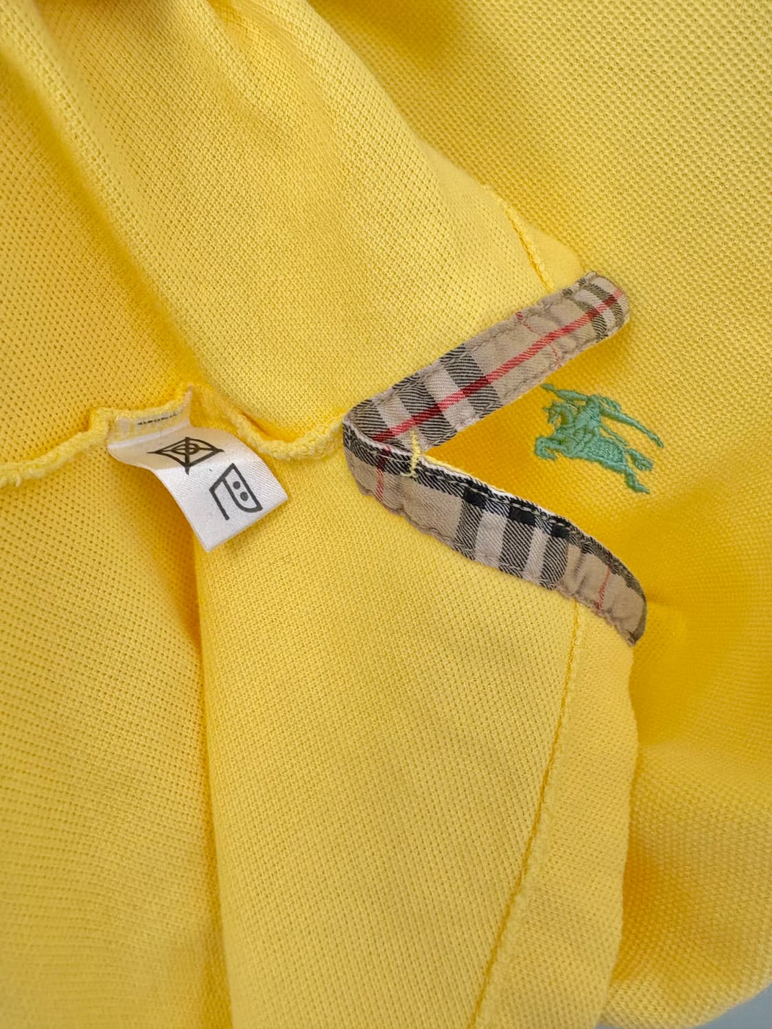 [L]BURBERRY버버리 옐로 카라 반팔 티셔츠 상품이미지7