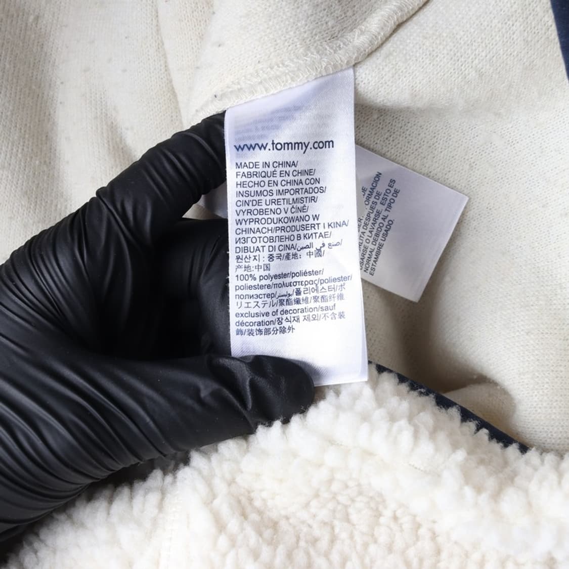 타미진스 빅로고 쉐르파 양털 플리스 집업 자켓 M 상품이미지6