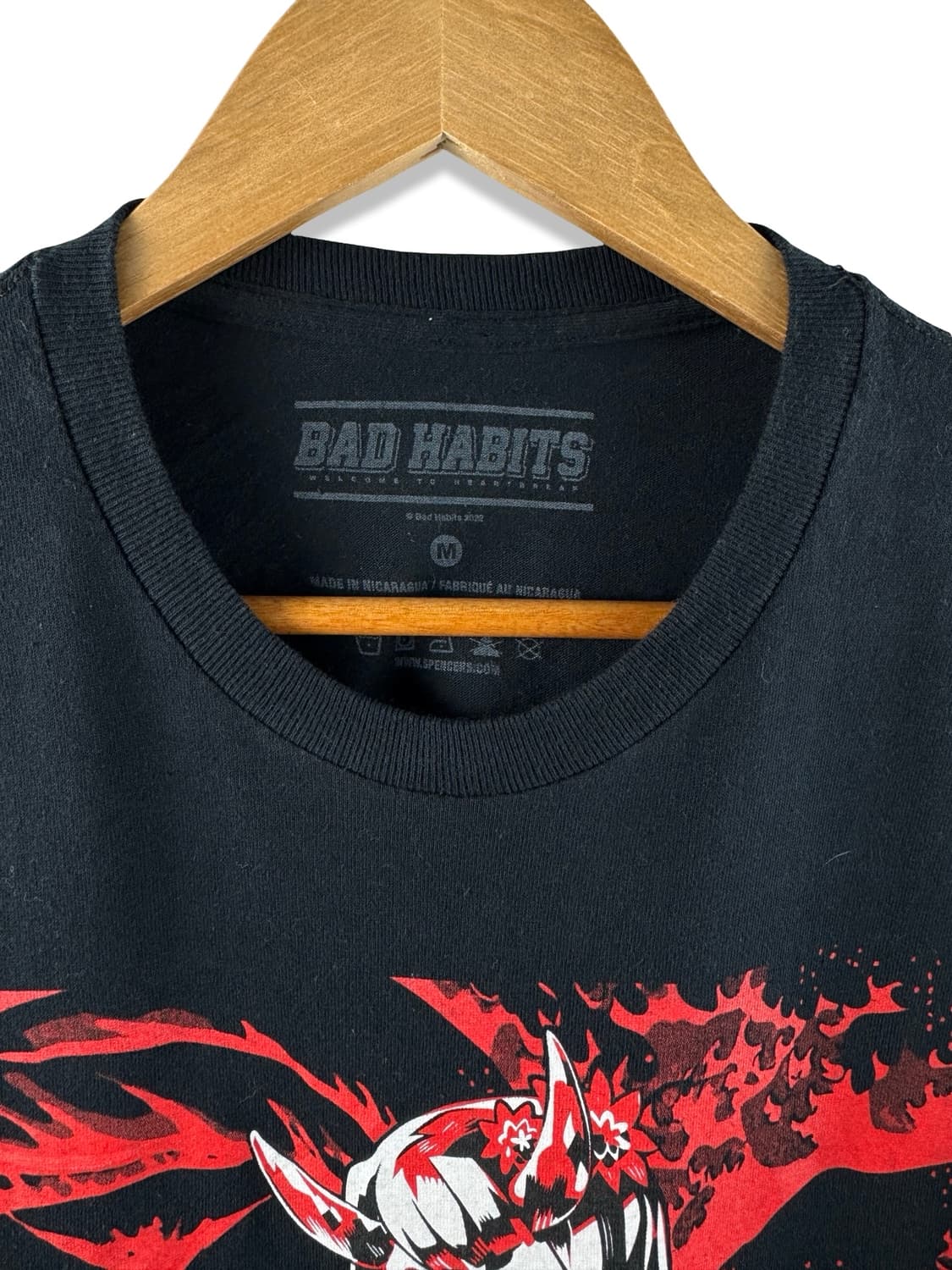 Bad Habits 카타나 그래픽 다크애니 티셔츠2078 상품이미지5